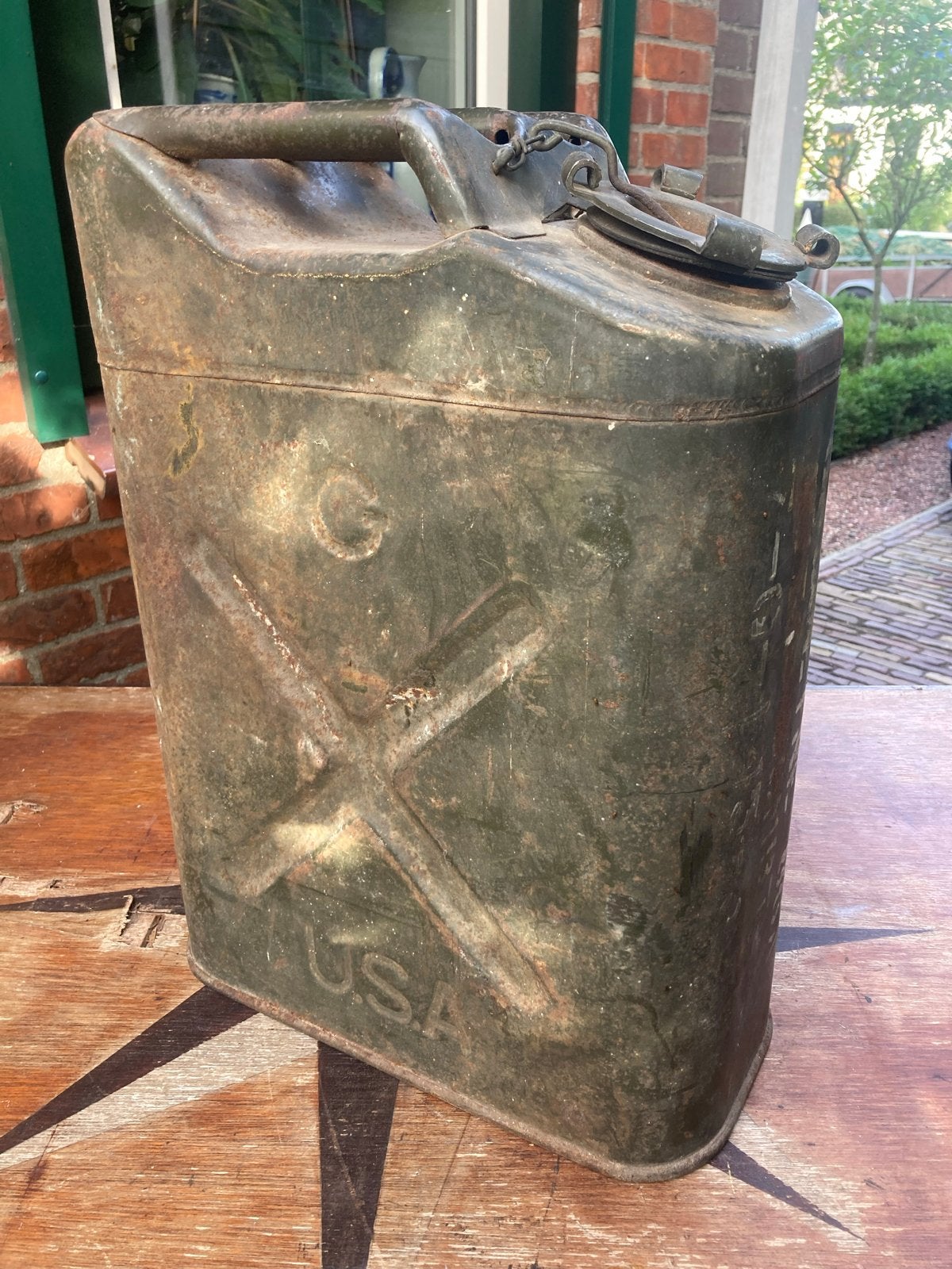 Originele USA Jerrycan - Schuurvondst Zeeland, Ophalen of Verzenden, Landmacht, Amerika, Overige typen