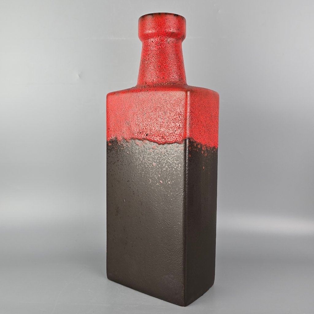Vintage West-Duitse Fat Lava vaas. Scheurich 281-49. rood, Antiek en Kunst, Ophalen of Verzenden