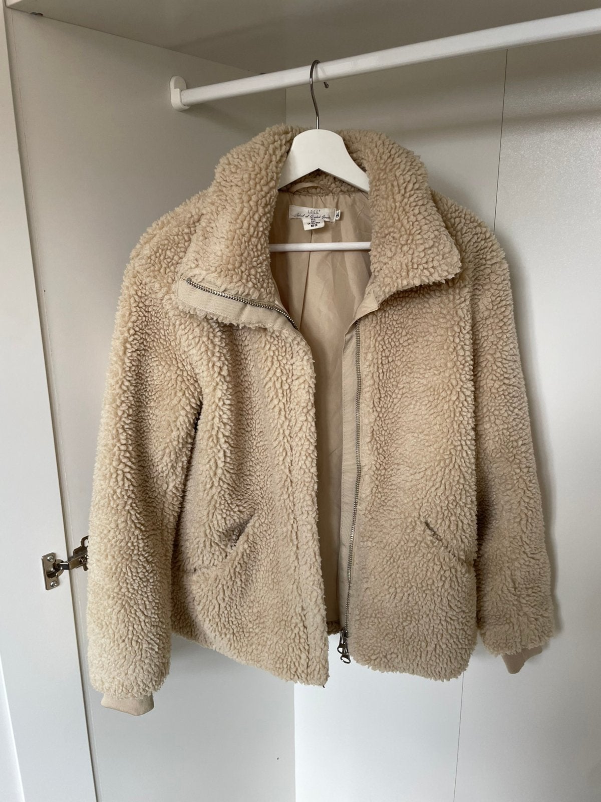 Teddy jas beige maat s h&m, Ophalen of Verzenden, Zo goed als nieuw, Maat 36 (S), Beige