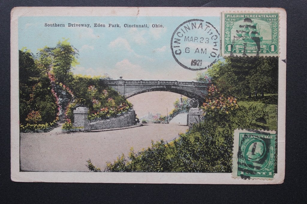 1921 ANSICHTKAART USA CINCINNATI EDEN PARK OHIO GELOPEN, Verzamelen, Ophalen of Verzenden, 1920 tot 1940, Gelopen, Buiten Europa