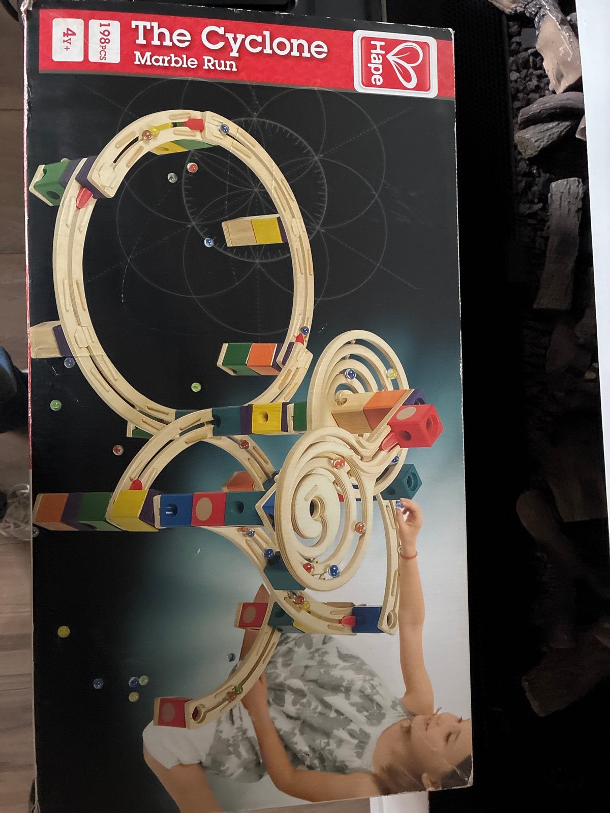 Hape The Cyclone Marble Run knikkerbaan 198 stuks, Kinderen en Baby's, Speelgoed | Educatief en Creatief, Ophalen of Verzenden