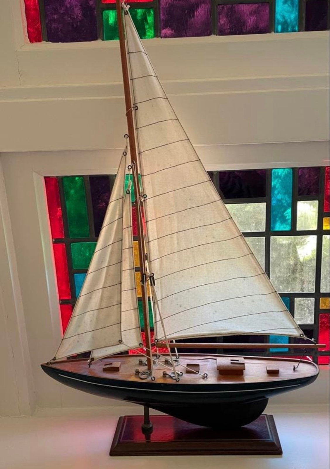 Prachtig houten zeilboot model - Decoratief, Hobby en Vrije tijd, Modelbouw | Boten en Schepen, Zo goed als nieuw, Groter dan 1:32