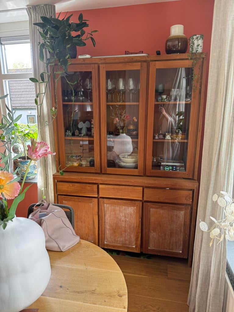 Teak buffet kast, Ophalen, Zo goed als nieuw, 25 tot 50 cm