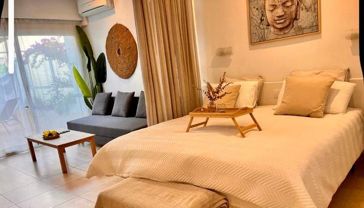 Privé studio Fuengirola – begane grond + terras + zwembad, 3 personen, Appartement, Costa del Sol, Stad