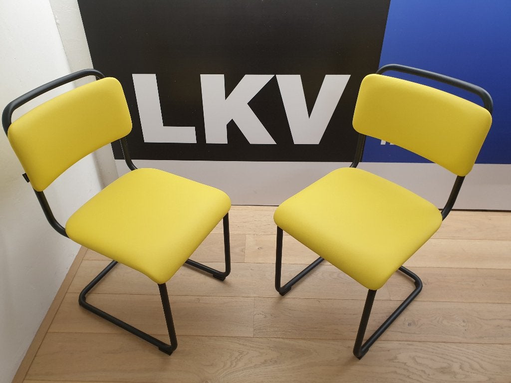 Gispen 101 XL  zwart slede frame, Ophalen, Zo goed als nieuw, Zwart, Eén