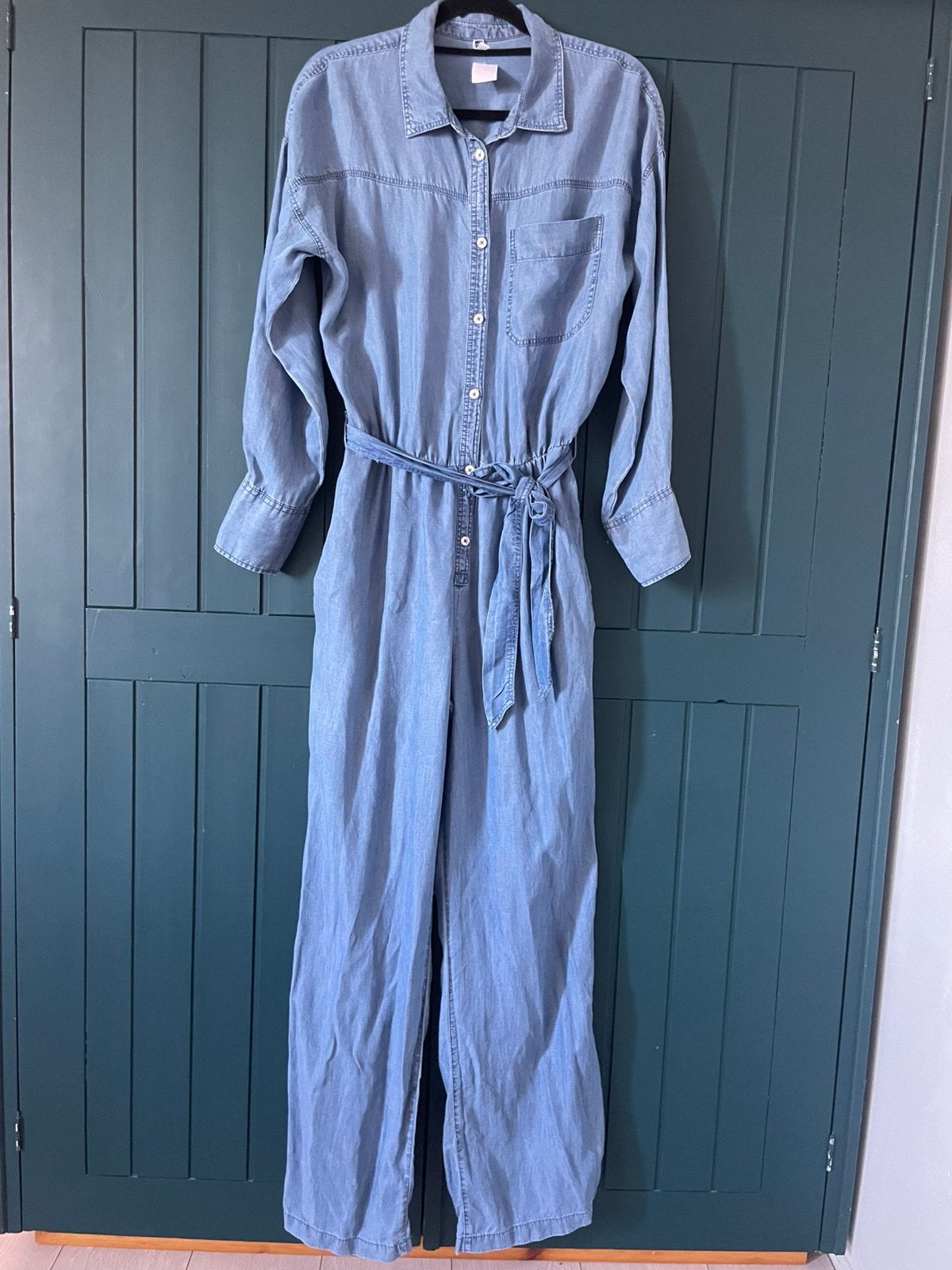 Blauwe jumpsuit, Kleding | Dames, Jumpsuits, Ophalen, Zo goed als nieuw, Maat 38/40 (M), Blauw