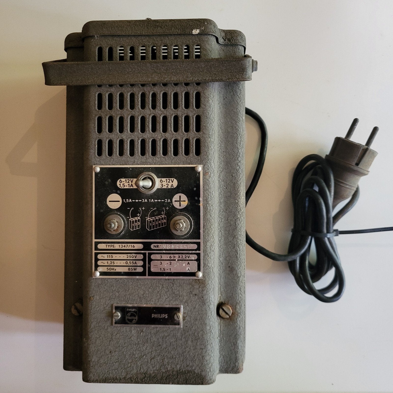Vintage Philips acculader Type 1347/16, Ophalen of Verzenden