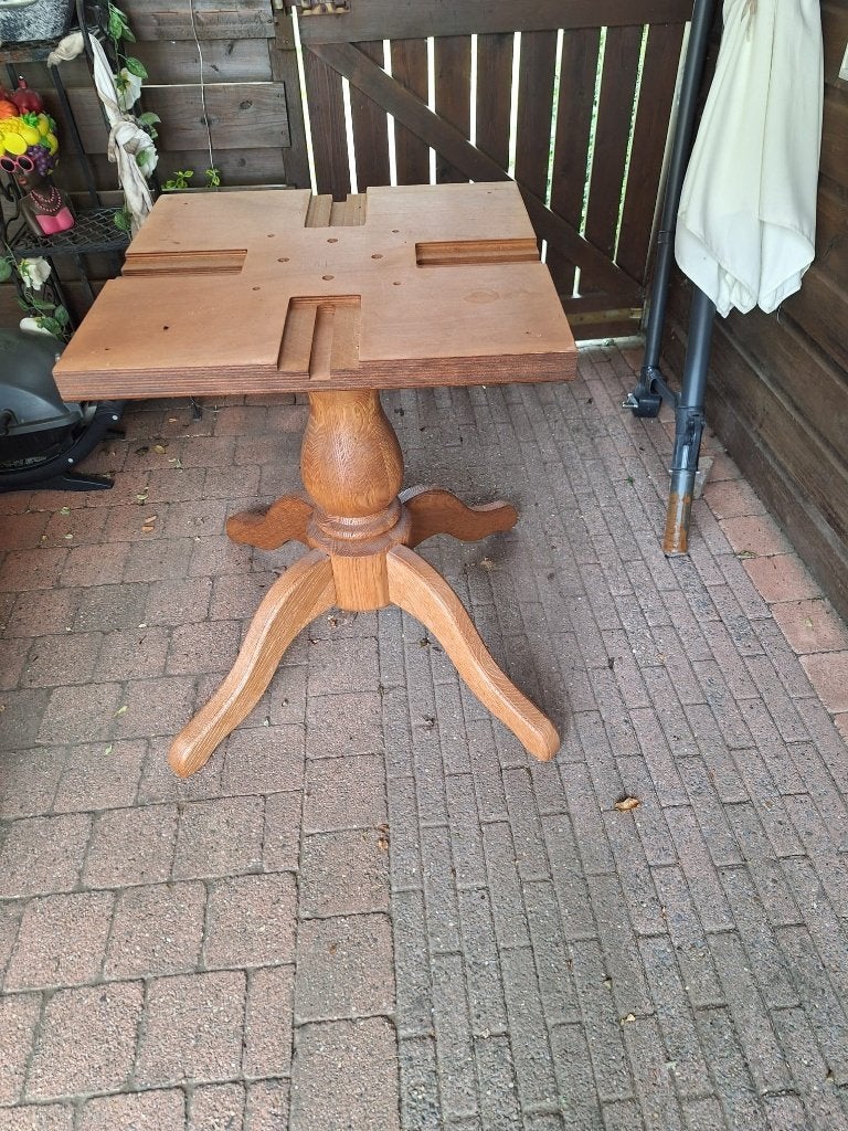 tafelpoot massief eiken, Ophalen, Gebruikt, Overige thema's, Natuurlijk materiaal