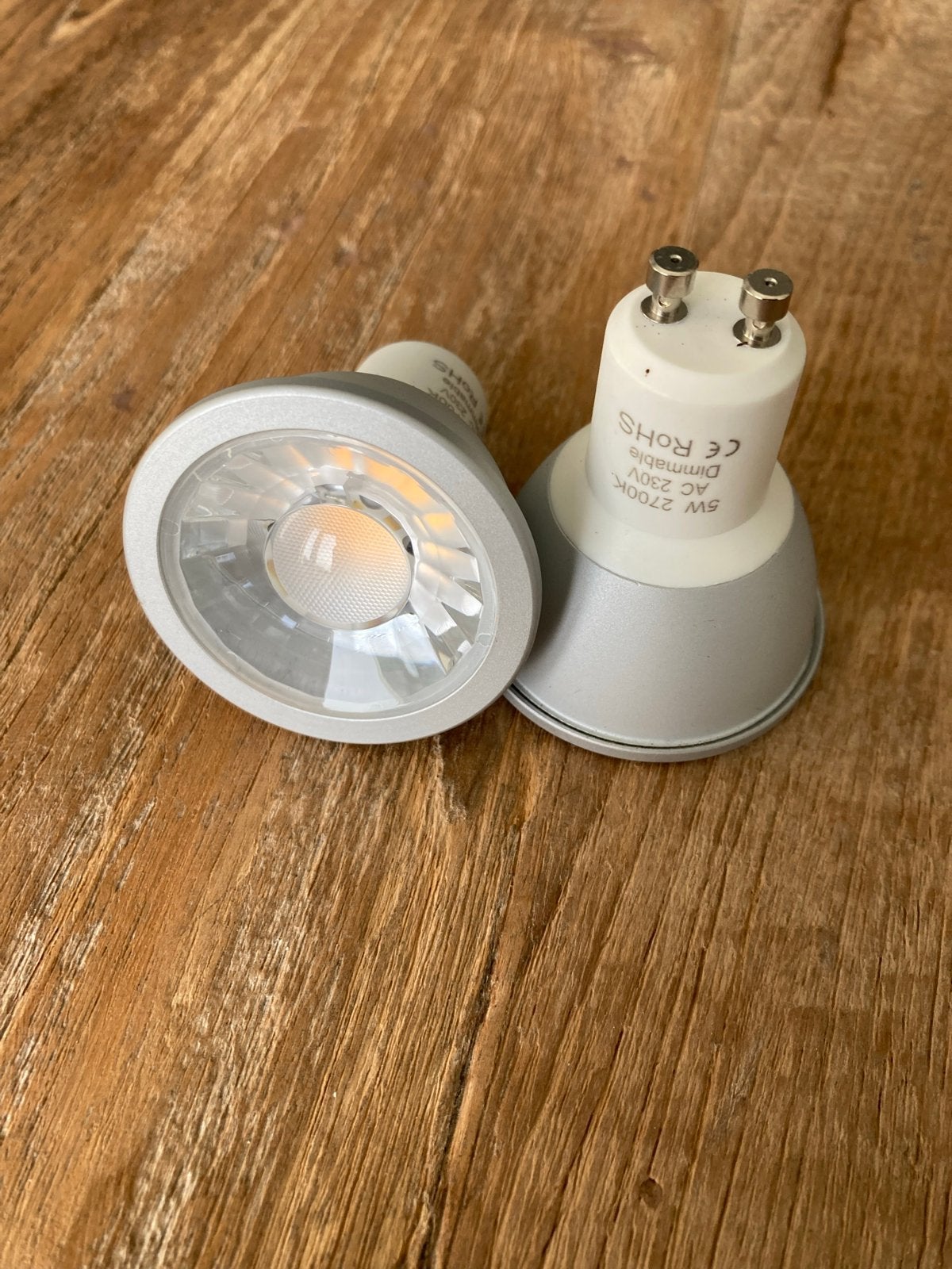 2x Dimbare GU10 LED spots - 5W, 2700K Warm Wit, Led-lamp, GU10, Dimbaar, Ophalen of Verzenden