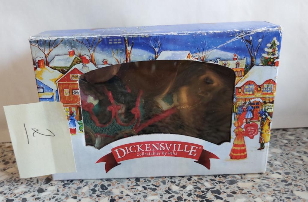 Dickensville paard met open wagen, Diversen, Kerst, Ophalen of Verzenden, Zo goed als nieuw