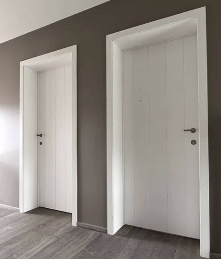 Witte binnendeuren stomp en opdek modern, Niet ingevuld, 80 tot 100 cm, Binnendeur, Niet ingevuld