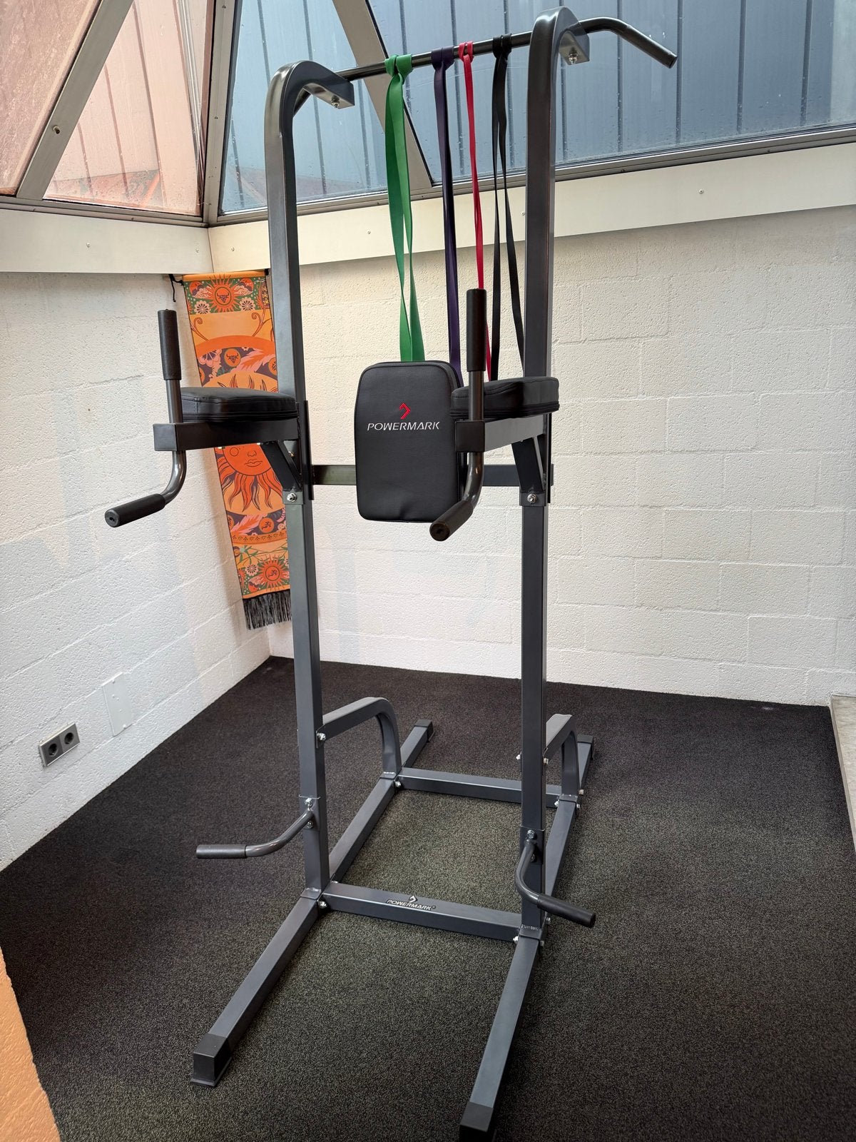 Powermark Power Tower  (INCL NIEUWE SET ELASTIEK), Ophalen, Gebruikt, Armen, Oprekstang