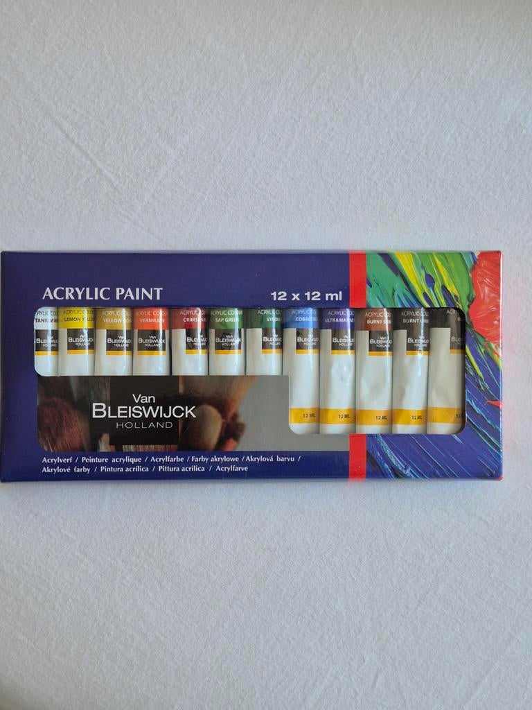 Acrylverf set 12 x 12 ml - Van Bleiswijck Holland, Ophalen of Verzenden, Nieuw, Acrylverf