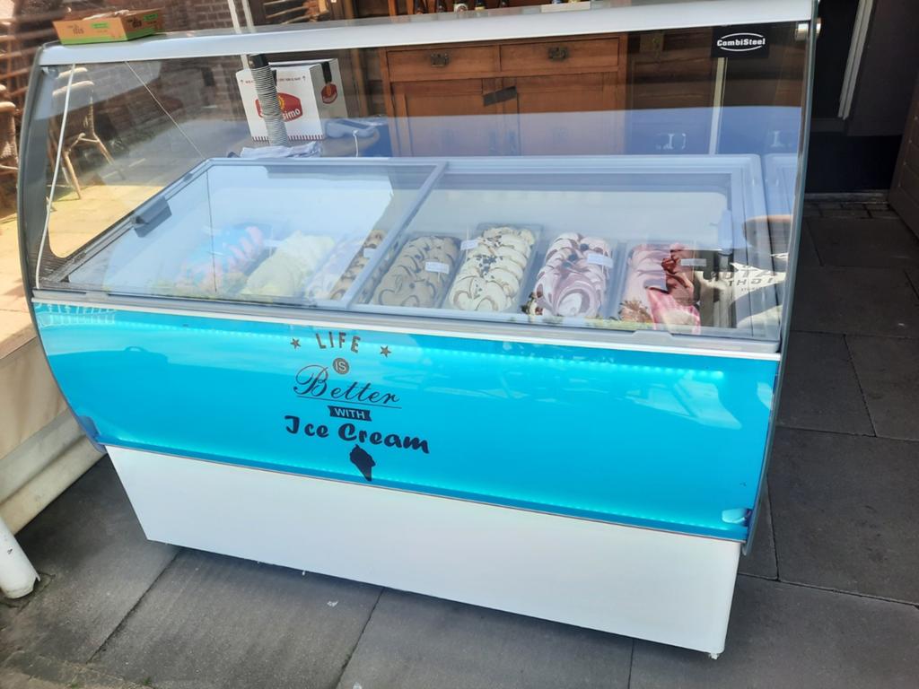 Schepijsvitrine, Ophalen, Zo goed als nieuw, Minder dan 60 cm, 160 cm of meer