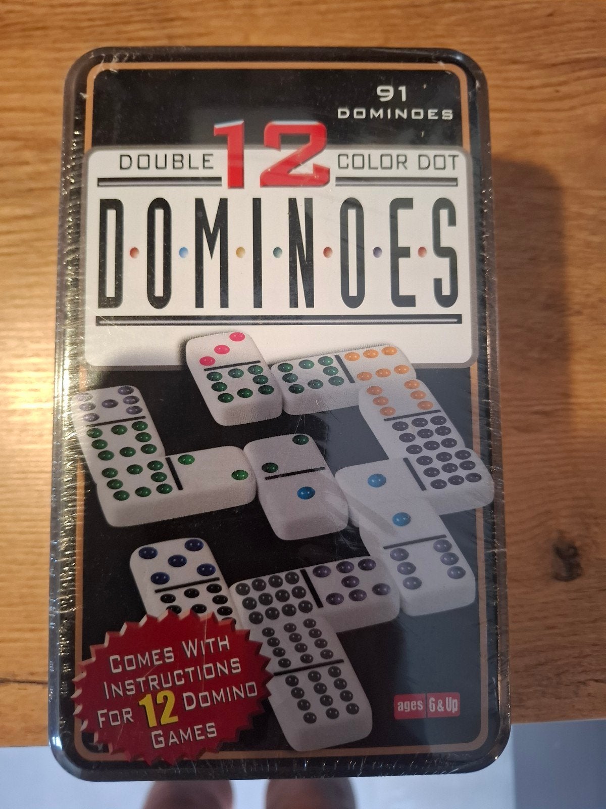 Double 12 Color Dot Dominos - 91 Dominostenen, Drie of vier spelers, Ophalen of Verzenden, Nieuw, Onbekend
