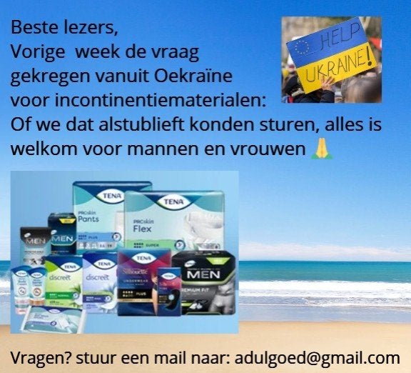 Gezocht! Gratis incontinentiematerialen voor Oekraïne, Diversen, Ophalen, Nieuw