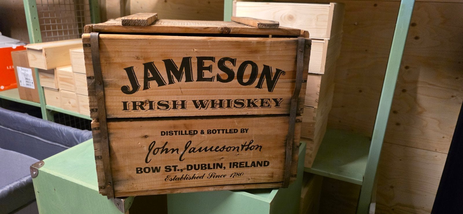 Vintage Jameson Irish Whiskey Houten Kist, Ophalen of Verzenden