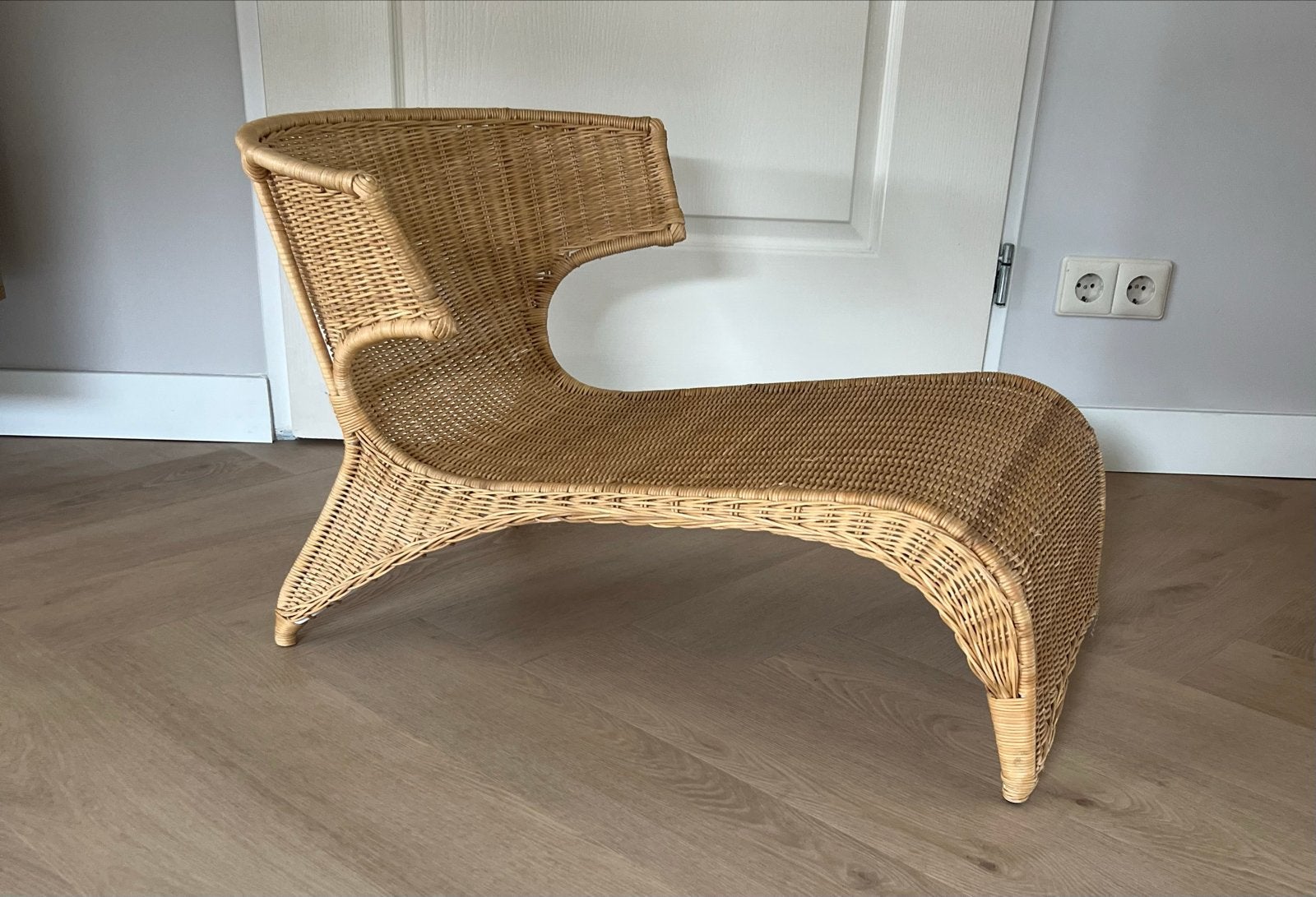Vintage IKEA PS Savo rotan designstoel Monika Mulder 2001, Ophalen, Gebruikt, Bruin, Riet of Rotan