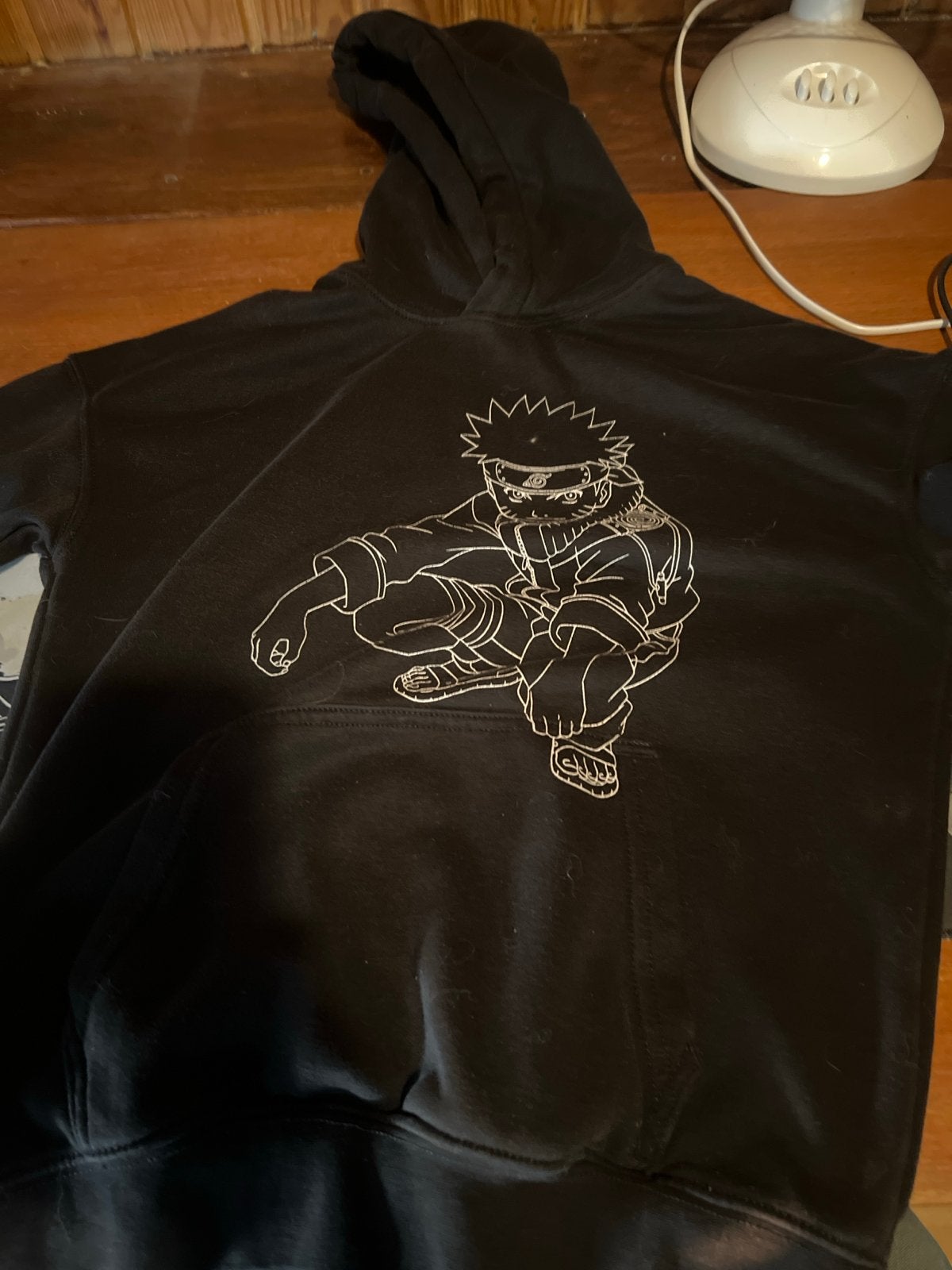 H&M Naruto Hoodie Zwart Maat 134/140, Ophalen of Verzenden, Gebruikt, Jongen of Meisje, Trui of Vest