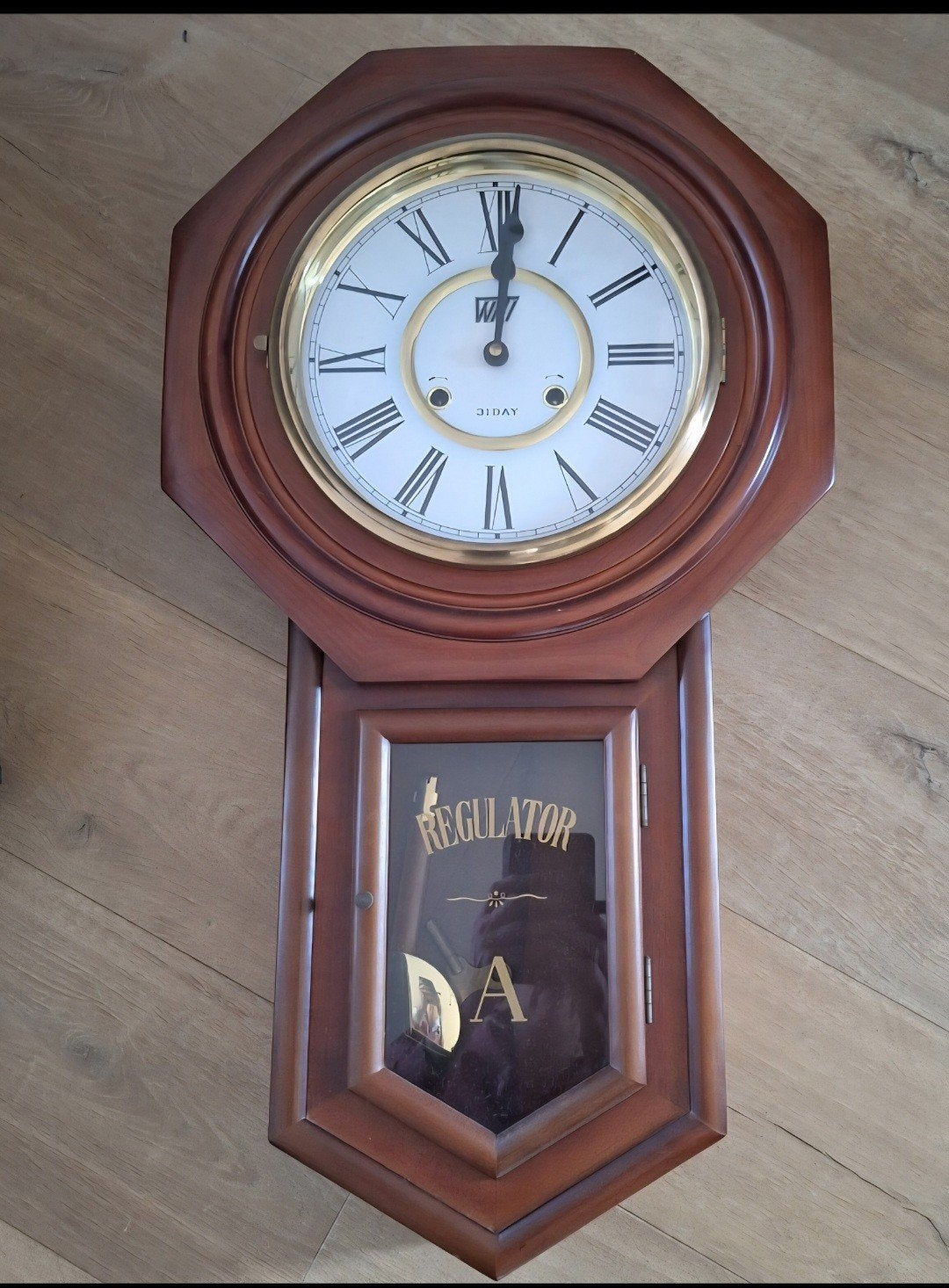 Klassieke houten wandklok - Regulator 31-daags uurwerk, Ophalen
