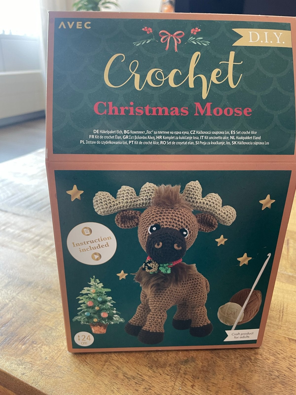 Haakpakket Kerst Eland - DIY Crochet Christmas Moose, Textiel, Nieuw, Meerkleurig, Ophalen of Verzenden