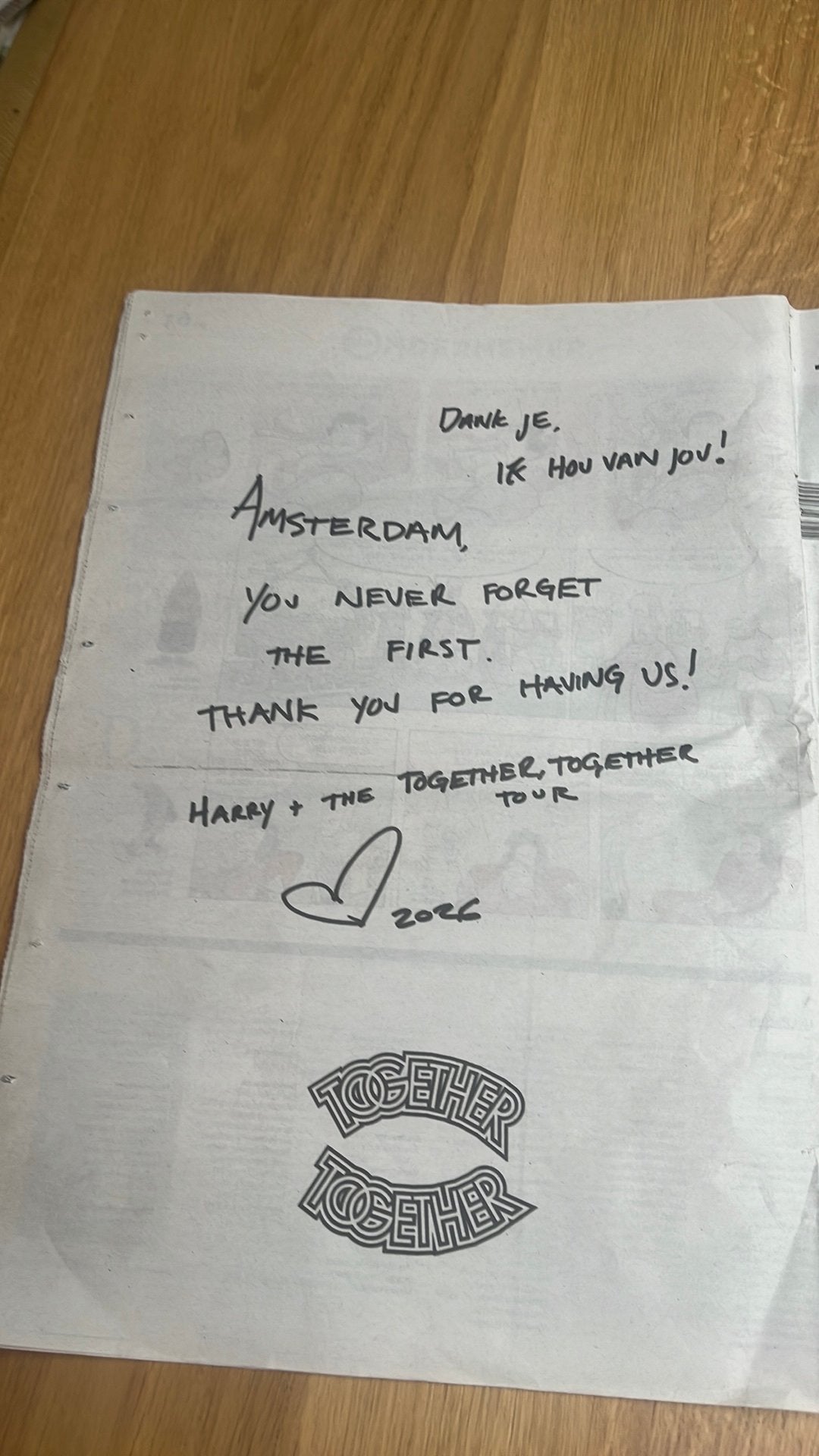 Harry styles parool handtekening, Tickets en Kaartjes, Eén persoon, Juni