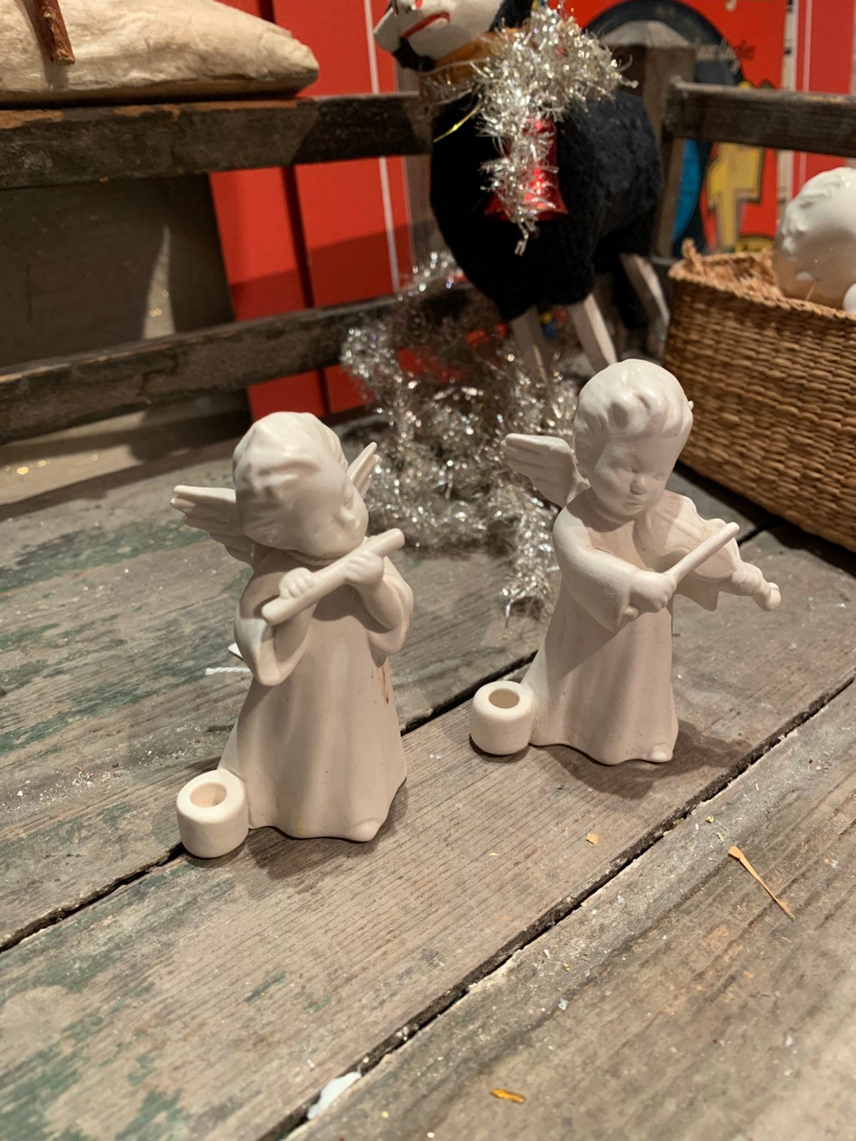 Kerst witte muziek engeltjes goebel, T, Ophalen of Verzenden, Zo goed als nieuw, N