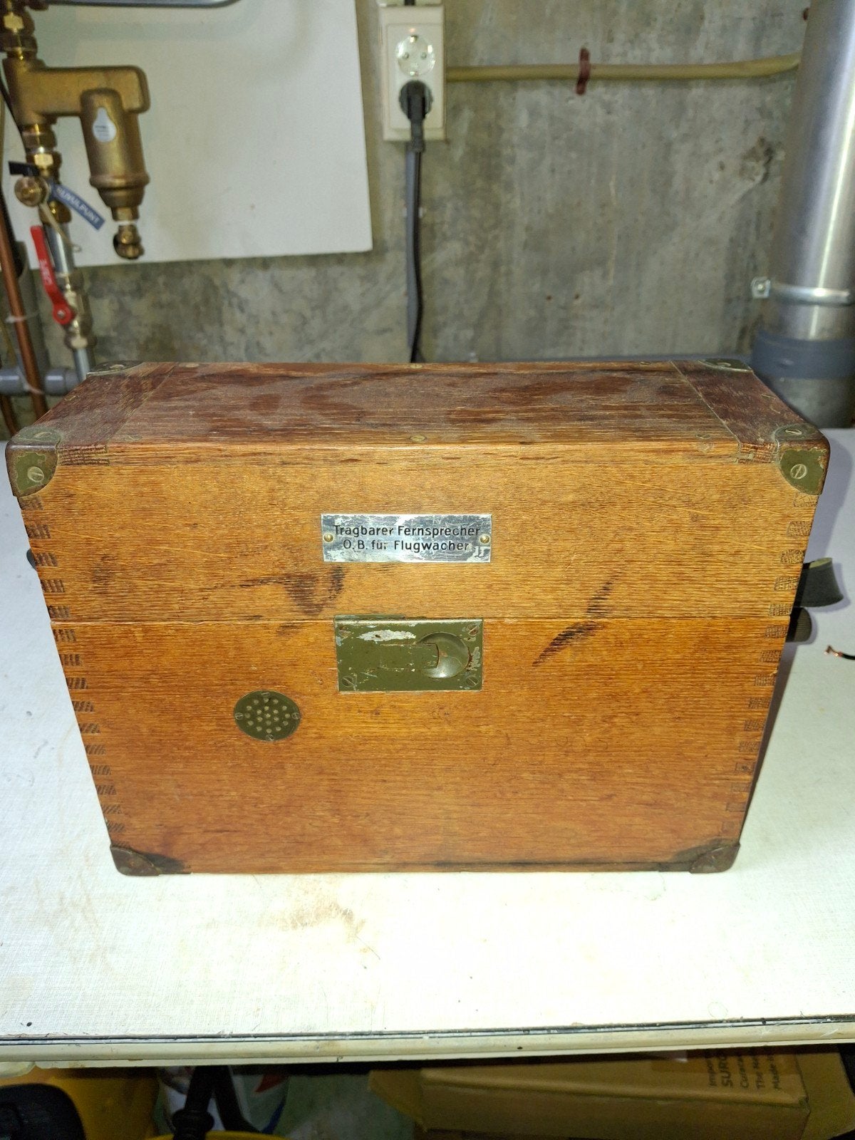 Originele Duitse WO2 Veldtelefoon Flugwacher - Compleet!, Ophalen of Verzenden, Luchtmacht, Duitsland