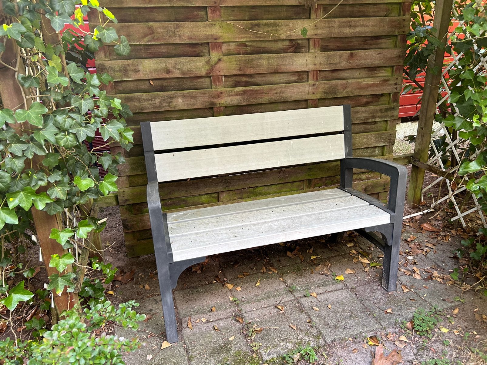 Mooie tuinbank, Ophalen of Verzenden, Gebruikt, Kunststof
