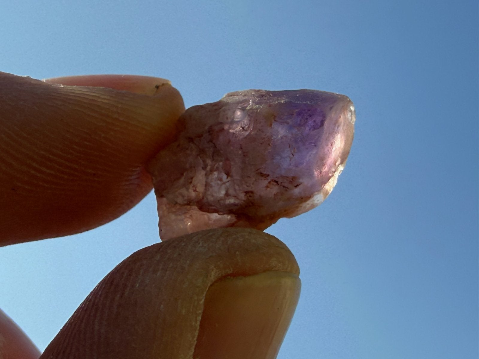 Fantoom Amethist puntje mineralen uit Bolivia V, Ophalen of Verzenden, Mineraal