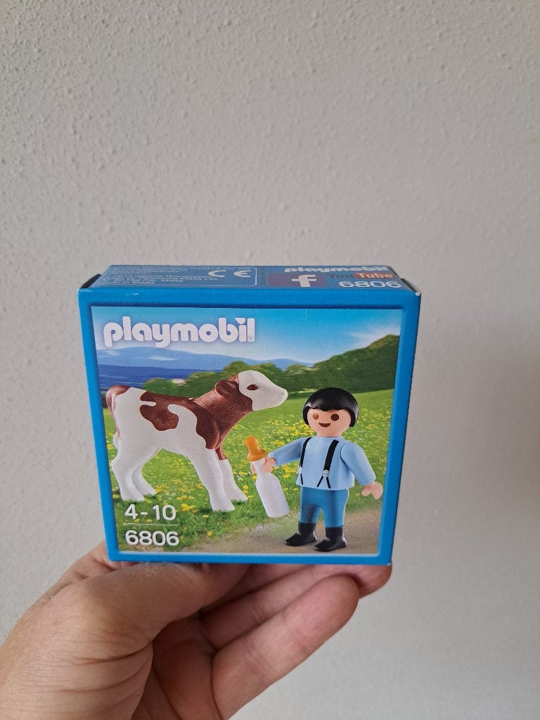 Playmobil 6806 Jongen met Koe en Drinkfles (Nieuw), Complete set, Nieuw, Ophalen of Verzenden, Country