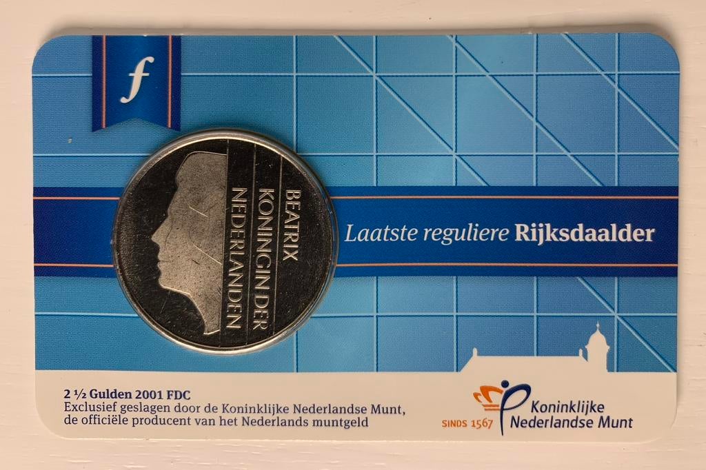 Laatste reguliere rijksdaalder Coincard, Ophalen of Verzenden, Koningin Beatrix, 2½ gulden