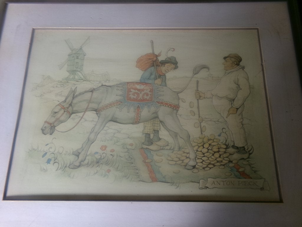Anton Pieck  het sprookje Ezeltje Strekje uit de Efteling, Verzamelen, Ophalen of Verzenden, Voor 1940, Gebruikt, Overige onderwerpen