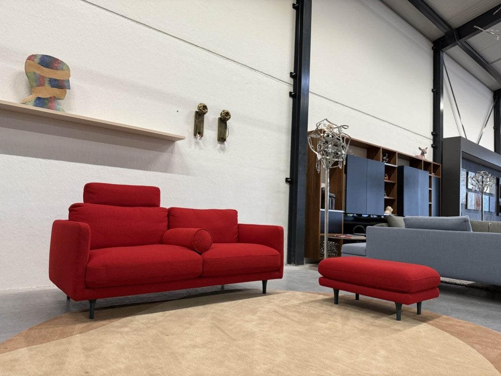 Nieuw Pode Tweak bank 2 zits Rood hallingdal stof 192, Leolux, Info@leolux.nl, 150 tot 200 cm, 75 tot 100 cm