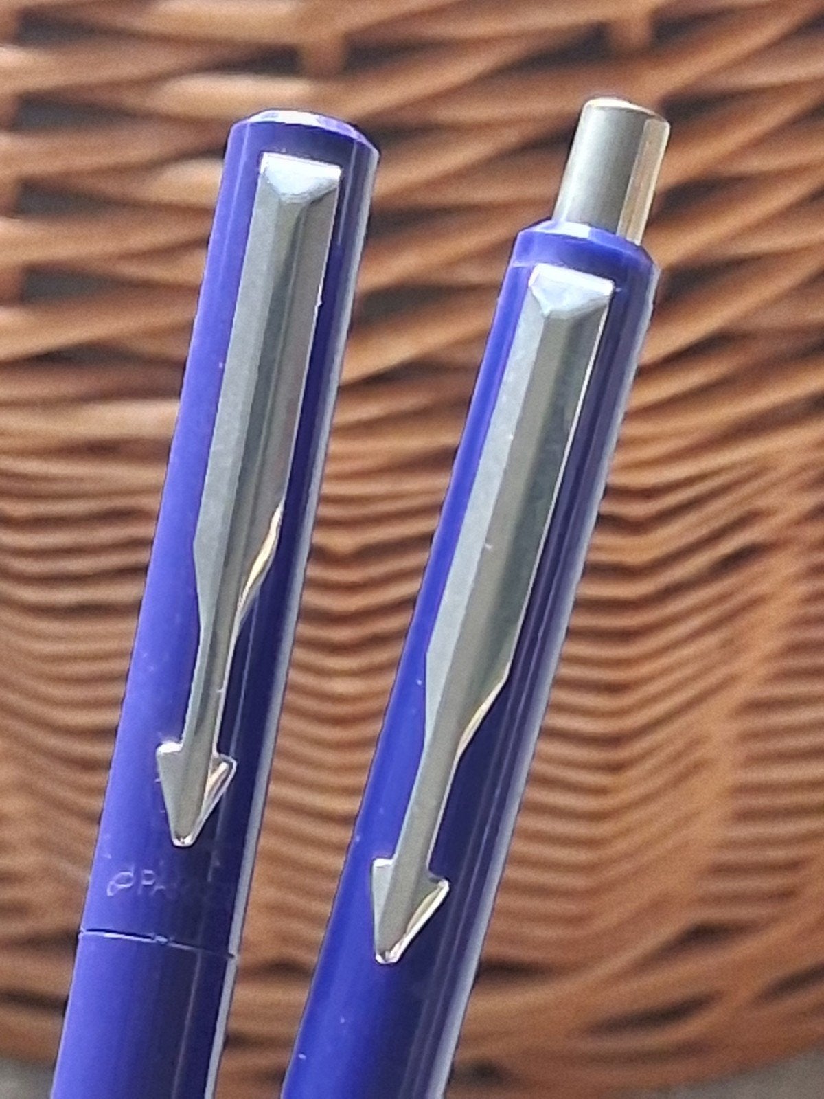 Vintage Parker Pennenset - Balpen en Fineliner - Blauw, Ophalen of Verzenden, Gebruikt, Pennenset, Parker