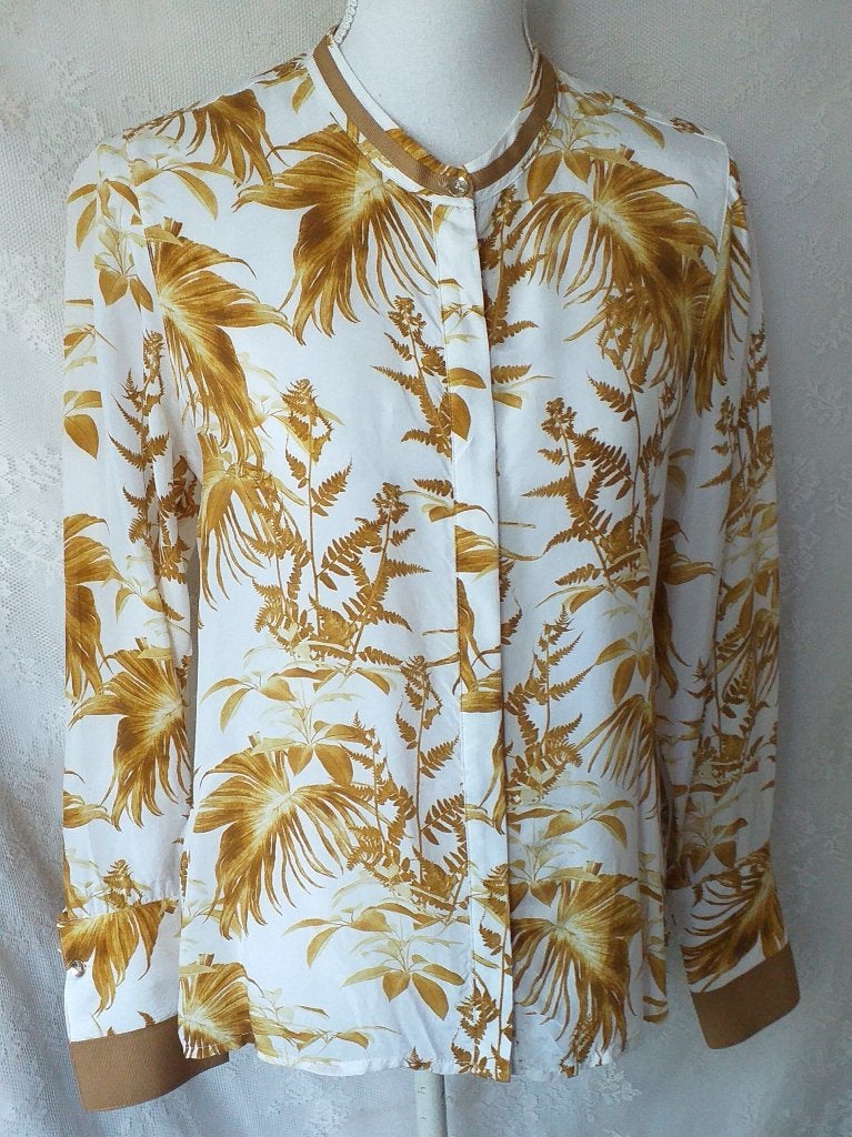 wit/goudkleurige blouse maat S van mos mosh, Kleding | Dames, Maat 38/40 (M), MOS MOSH, Wit, Ophalen of Verzenden