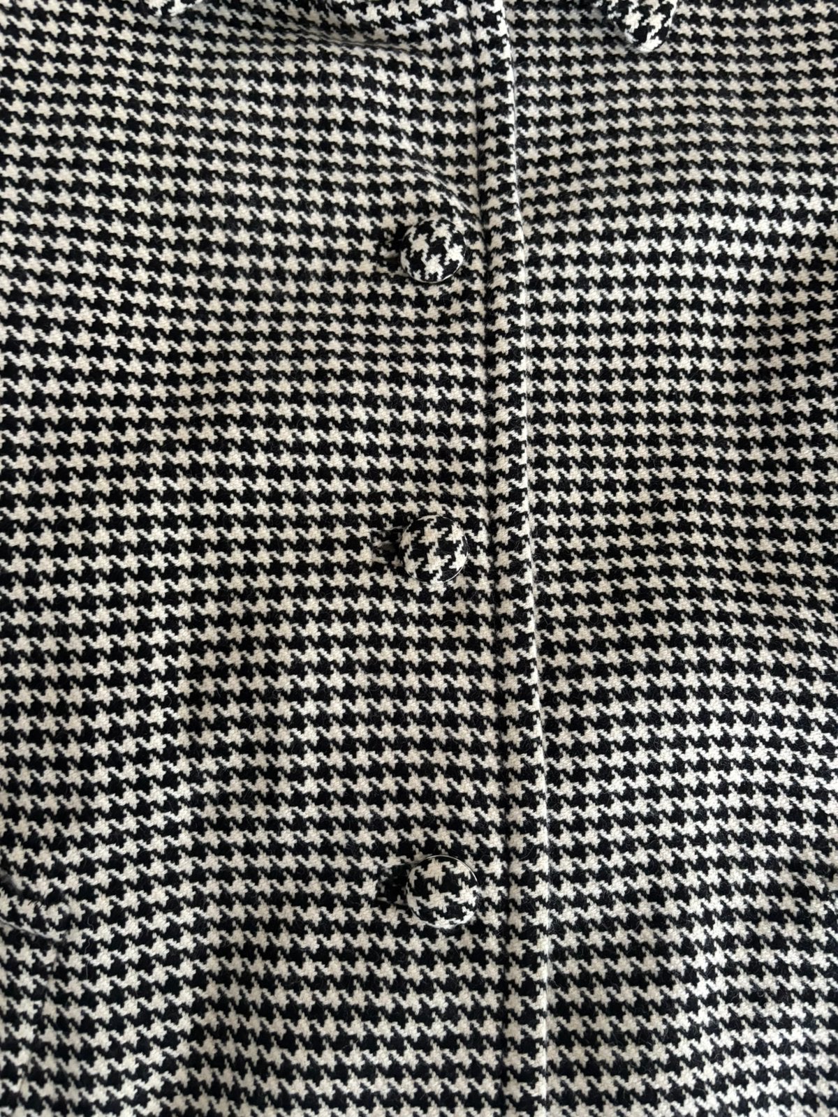 Prada Pied de Poule Mantel 38 / M, Ophalen of Verzenden, Zo goed als nieuw, Maat 38/40 (M), Zwart