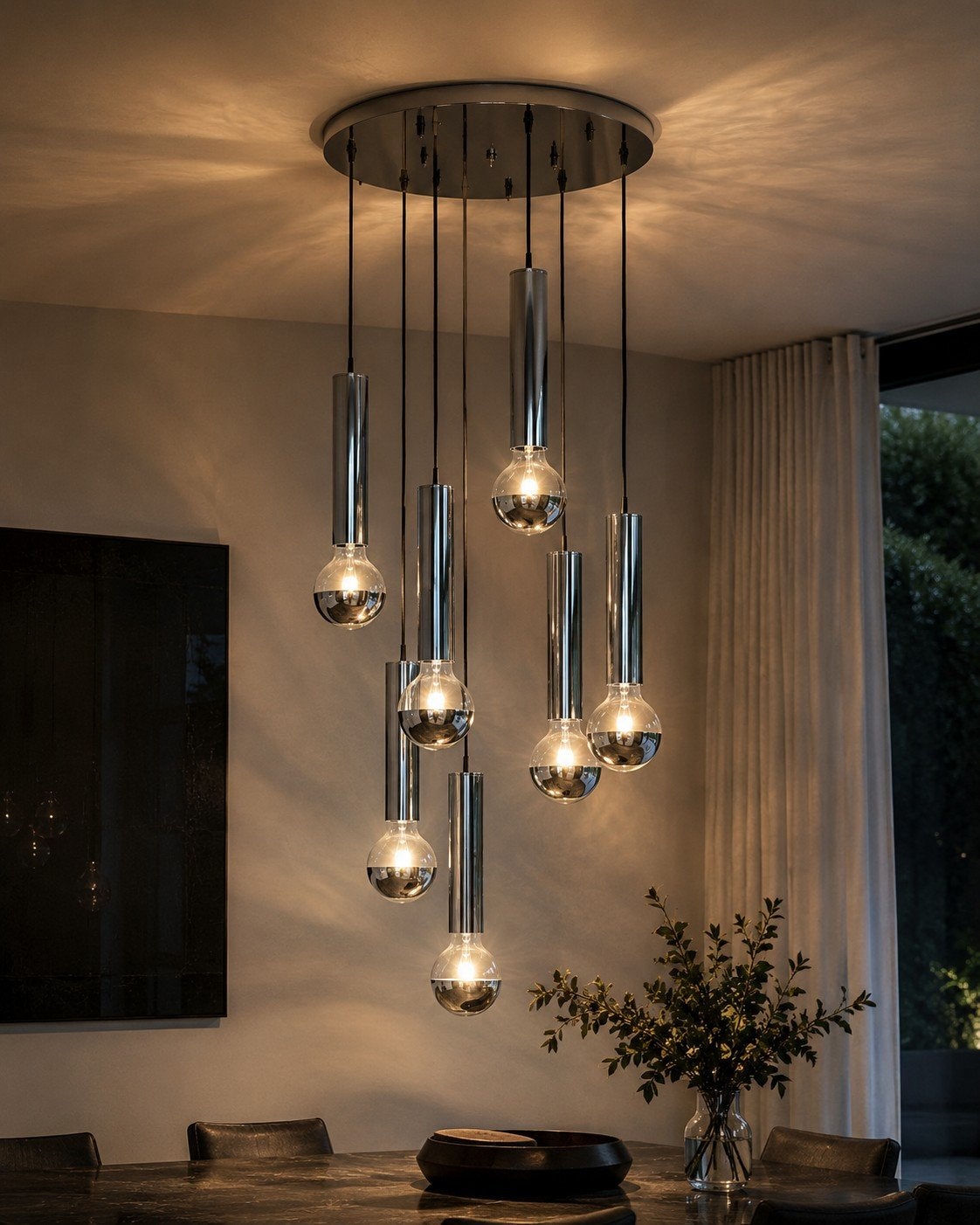 Staff Leuchten Space Age hanglamp jaren 70, Space Age, Zo goed als nieuw, Glas, E27 (groot)
