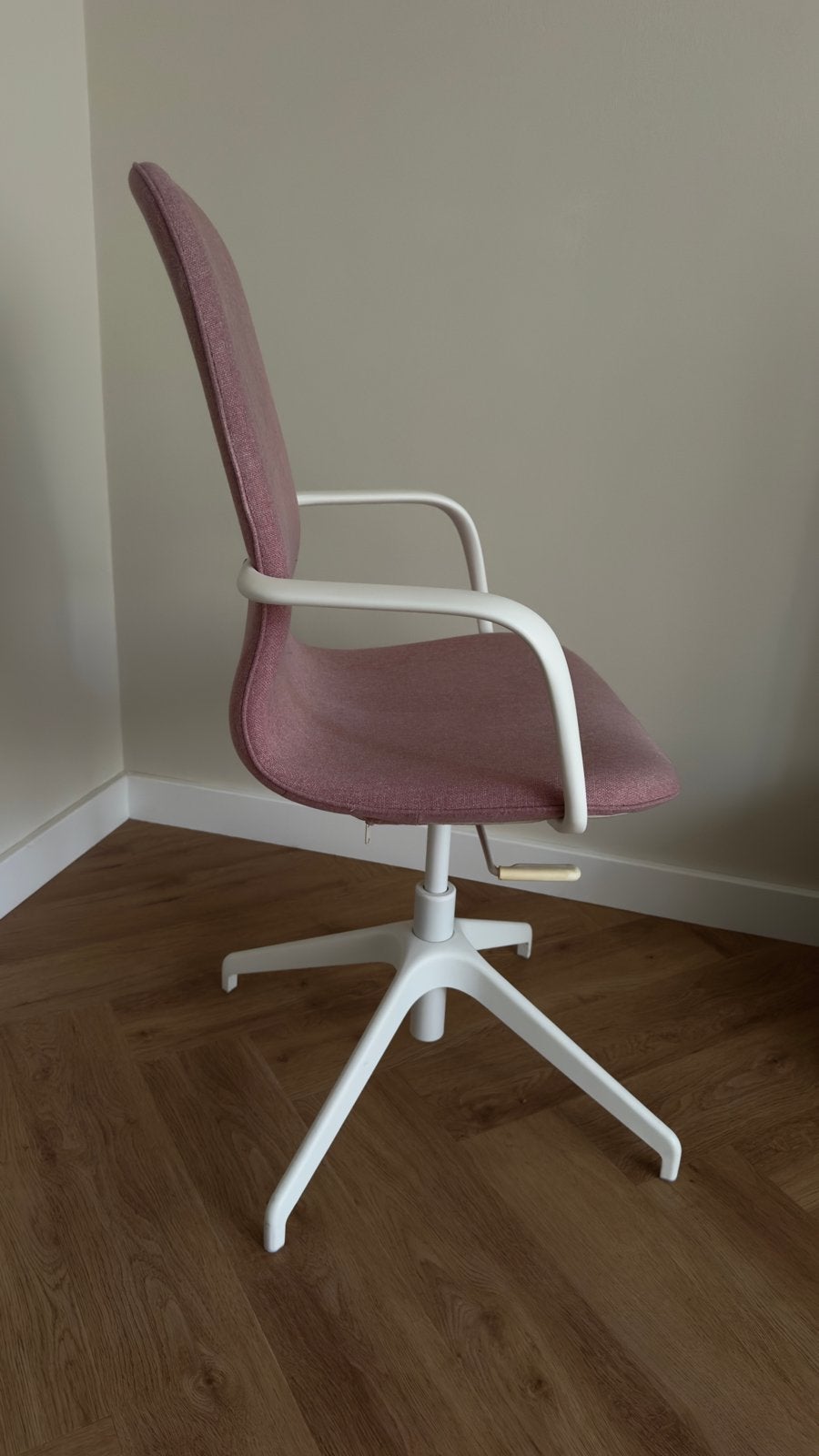 Foto 2 van IKEA LÅNGFJÄLL Bureaustoel - Roze/Wit, Ergonomisch