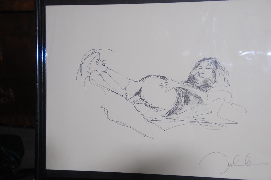 Een litho van Yoko Ono en John Lennon bag one 19401980, Ophalen of Verzenden