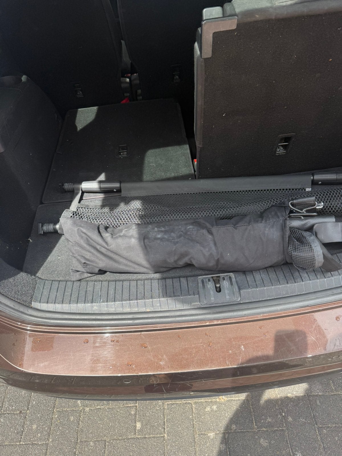 VW Touran Originele telescopische bagagebeugel bagagenet, Ophalen, Zo goed als nieuw