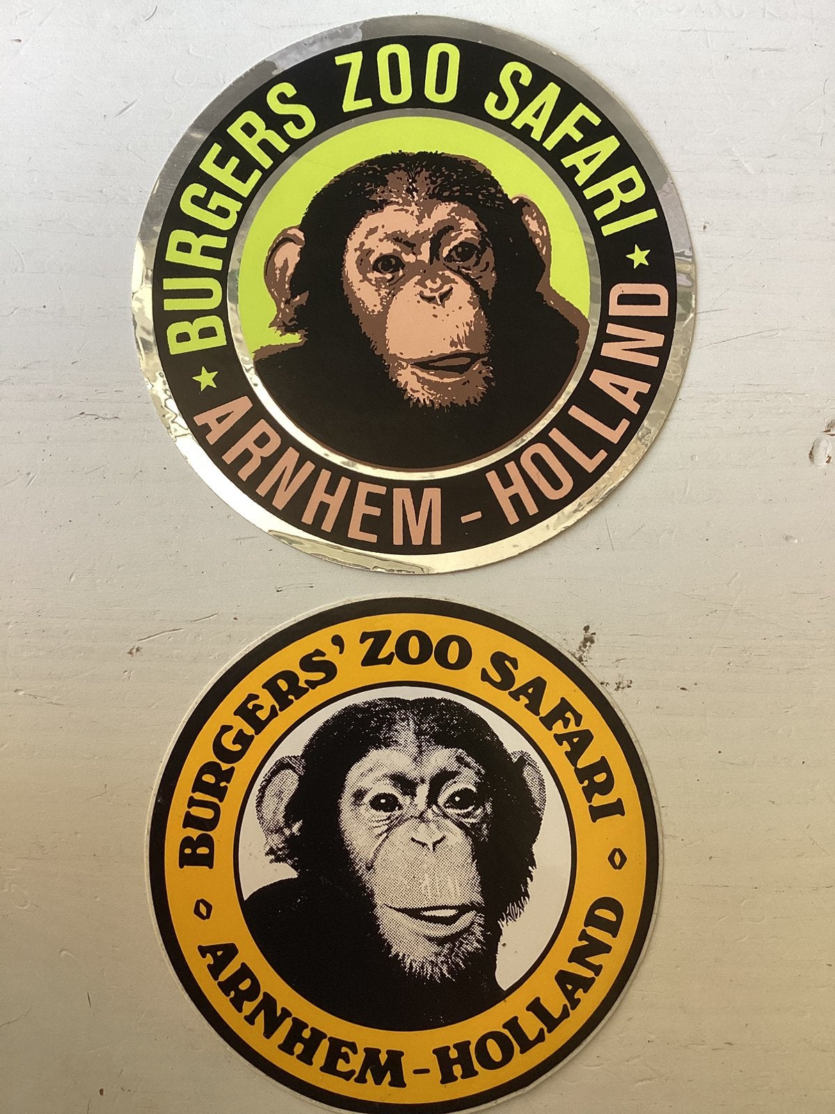 2 stickers Burgers Zoo Safari Arnhem, Verzamelen, Verzenden, Zo goed als nieuw, Dier en Natuur
