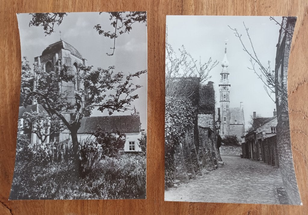 2 Foto-Ansichtkaarten Veere, Ophalen of Verzenden, 1960 tot 1980, Ongelopen, Zeeland