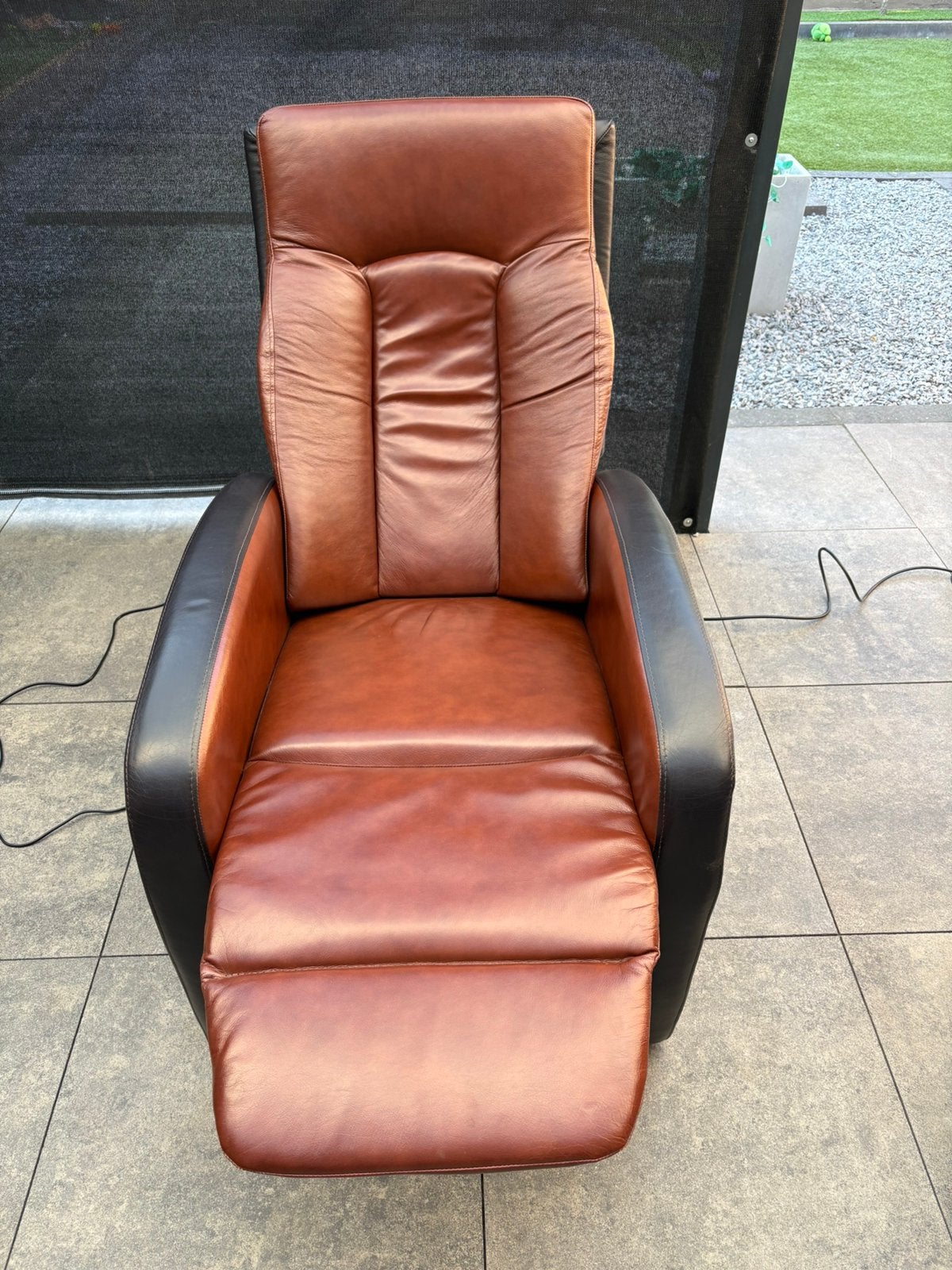 Relaxfauteuil, Huis en Inrichting, Fauteuils, Ophalen, Gebruikt, Leer, 75 tot 100 cm