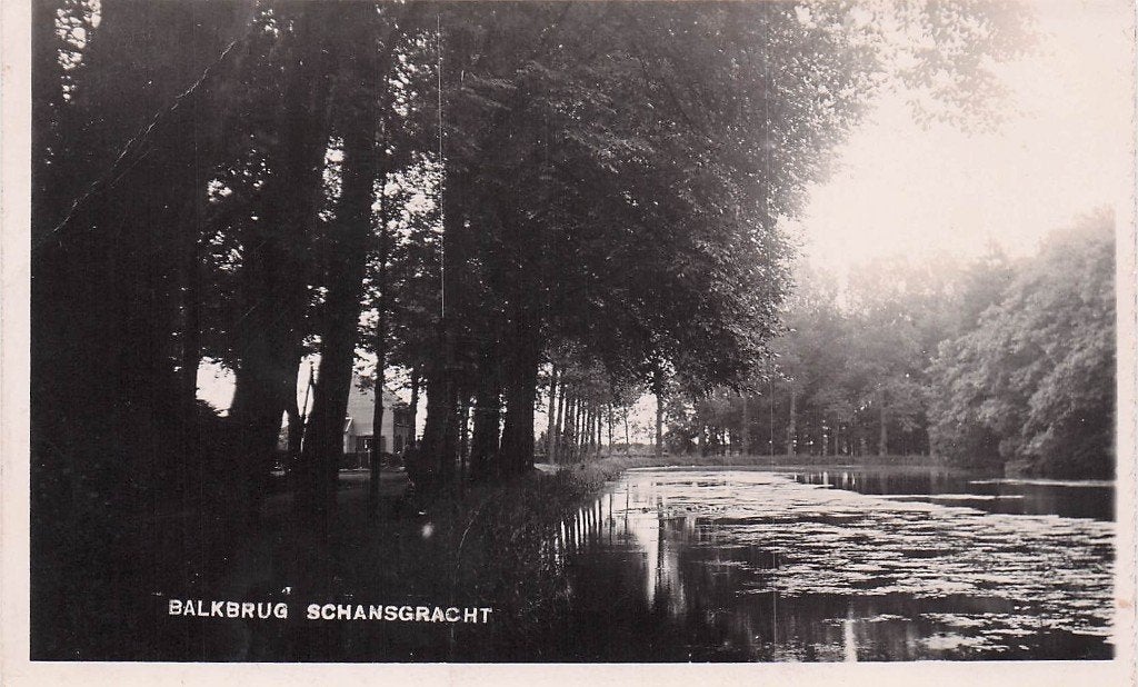 Balkbrug FOTOKAART - Schansgracht (Bromografia), Ophalen of Verzenden, 1920 tot 1940, Gelopen, Overijssel