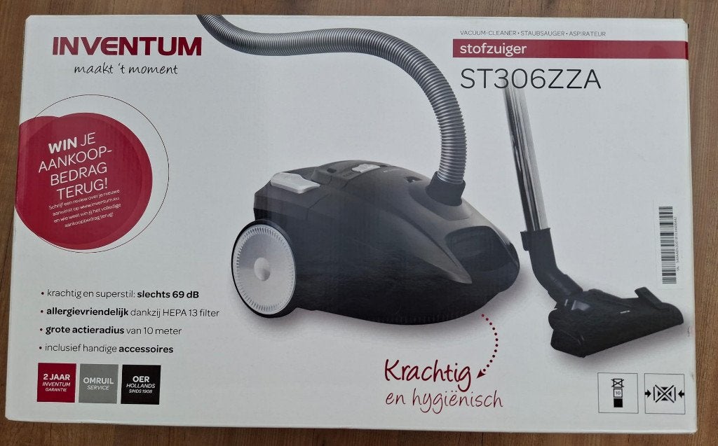 Stofzuiger - Inventum ST306ZZA, Witgoed en Apparatuur, Stofzuigers, Overige merken, Nieuw, Ophalen of Verzenden, Minder dan 1200 watt