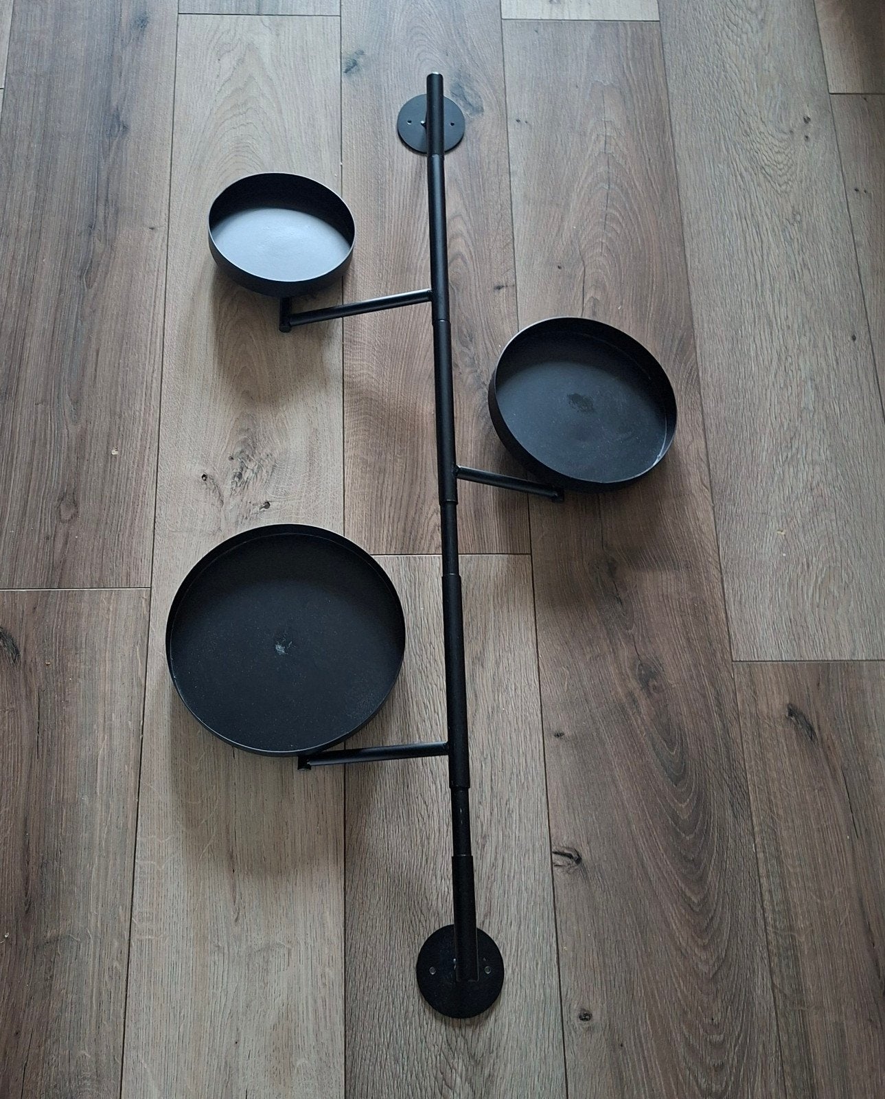 LOFT42 Wandkandelaar met 3 Plateaus, Zwart, Ophalen of Verzenden, Zo goed als nieuw, Kandelaar