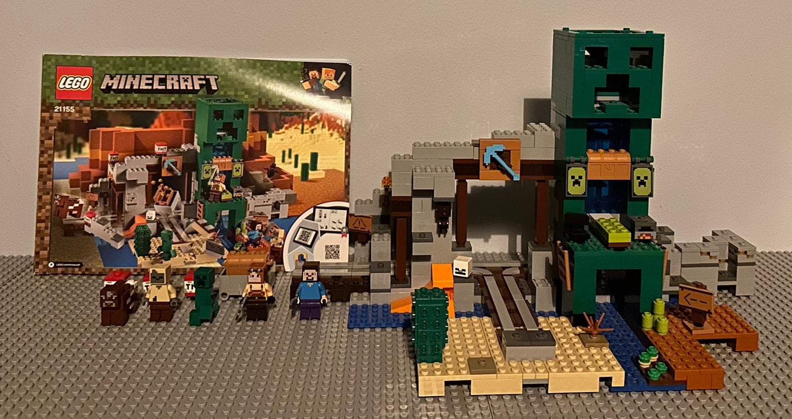 21155 LEGO Minecraft The Creeper Mine, Minecraft, Lego, Ophalen of Verzenden, Complete set