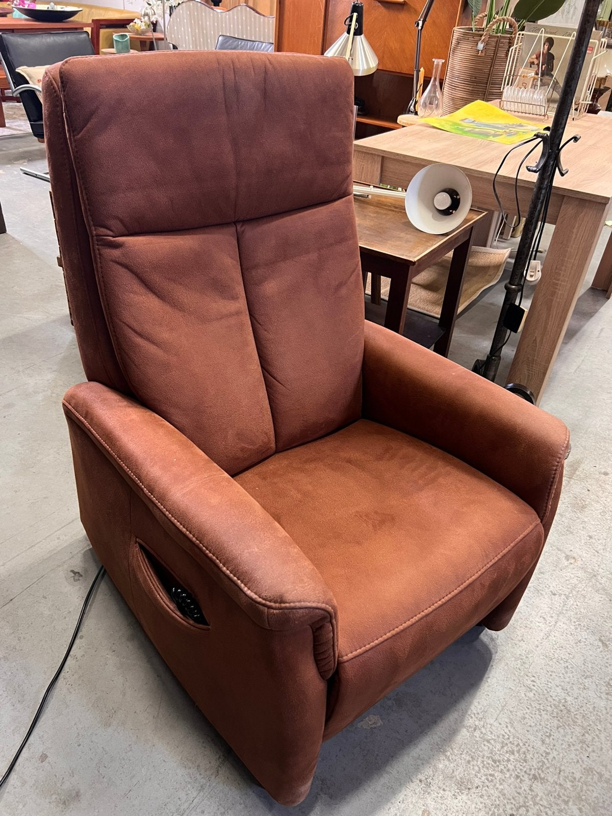 HUKLA B20 Small elektrische sta-op stoel relaxfauteuil bruin, D, 75 tot 100 cm, Ophalen of Verzenden, Zo goed als nieuw