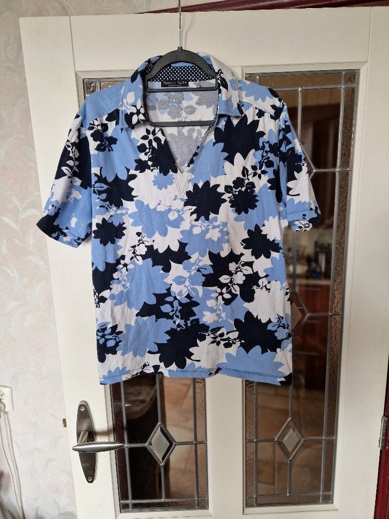 mooie Roberto Sarto collection polo shirt mt 48, Blauw, Zo goed als nieuw, Roberto Sarto, Shirt of Top